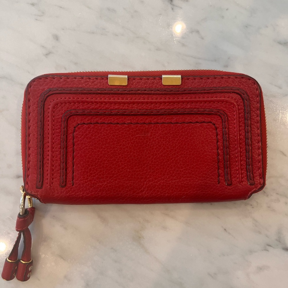 Chloé Continental Leather Zip Wallet